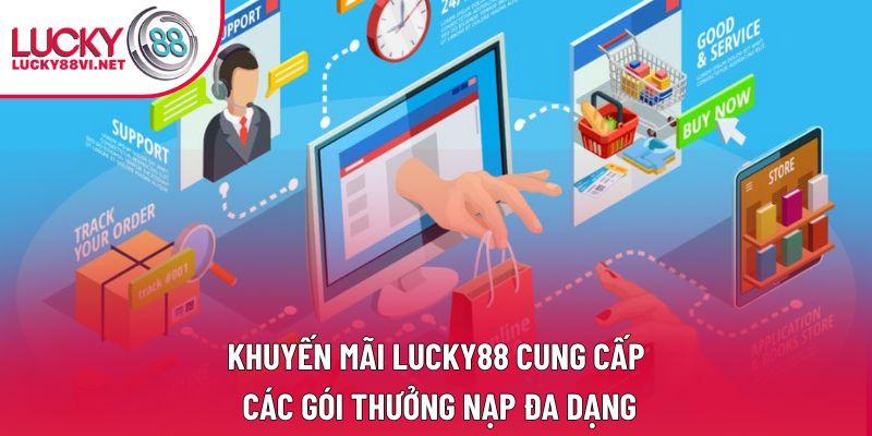 Khuyến mãi Lucky88 cung cấp các gói thưởng nạp đa dạng