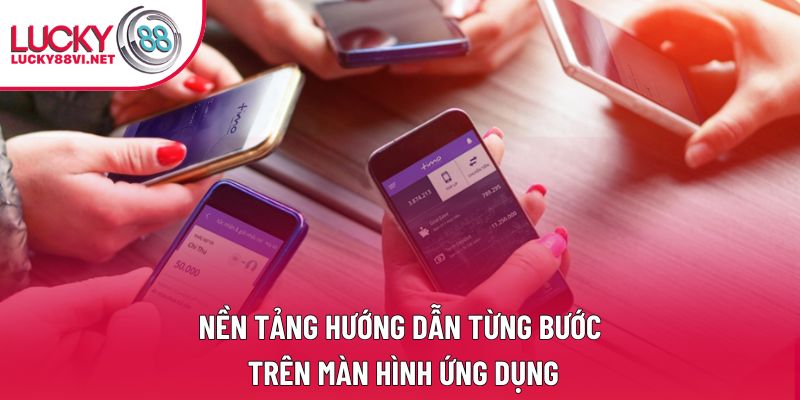 Nền tảng hướng dẫn từng bước trên màn hình ứng dụng